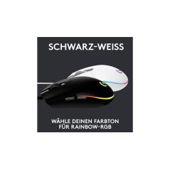 Logitech Gaming Mouse G203 LIGHTSYNC - Optisk, Kabling, Sort - Præcision & Komfort til Gamere!